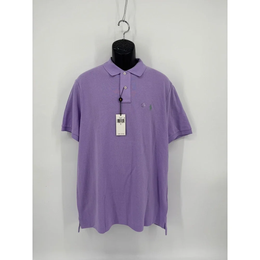 Polo Ralph Lauren Mens Classic Fit Mesh Polo Shirt Purple Large NWT 710534735457